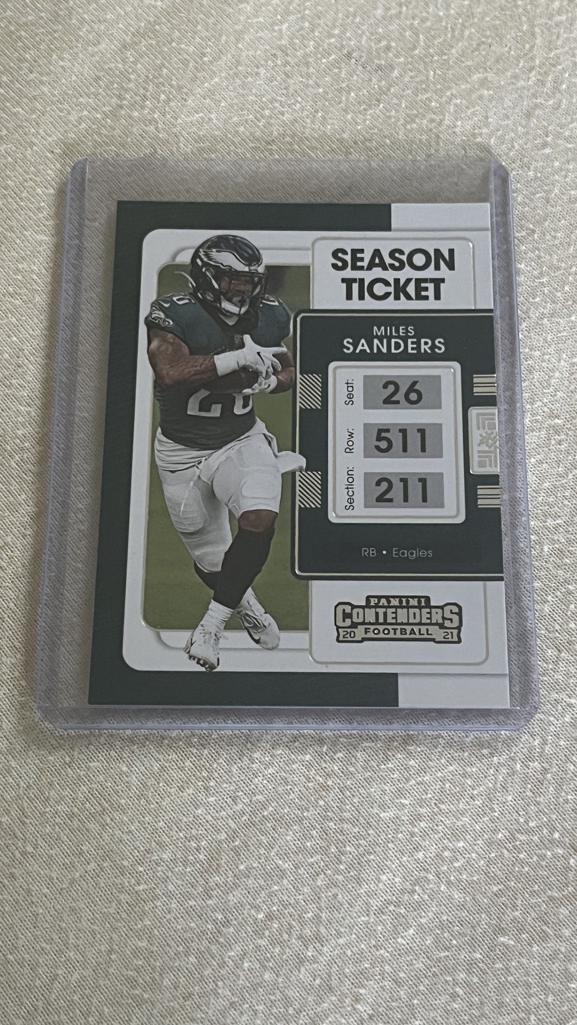 2021 Panini Contenders Football Miles Sanders #80 Philadelphia Eagles