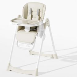 High Chair, Foldable High Chairs for Babies and Toddlers with Removable Tray