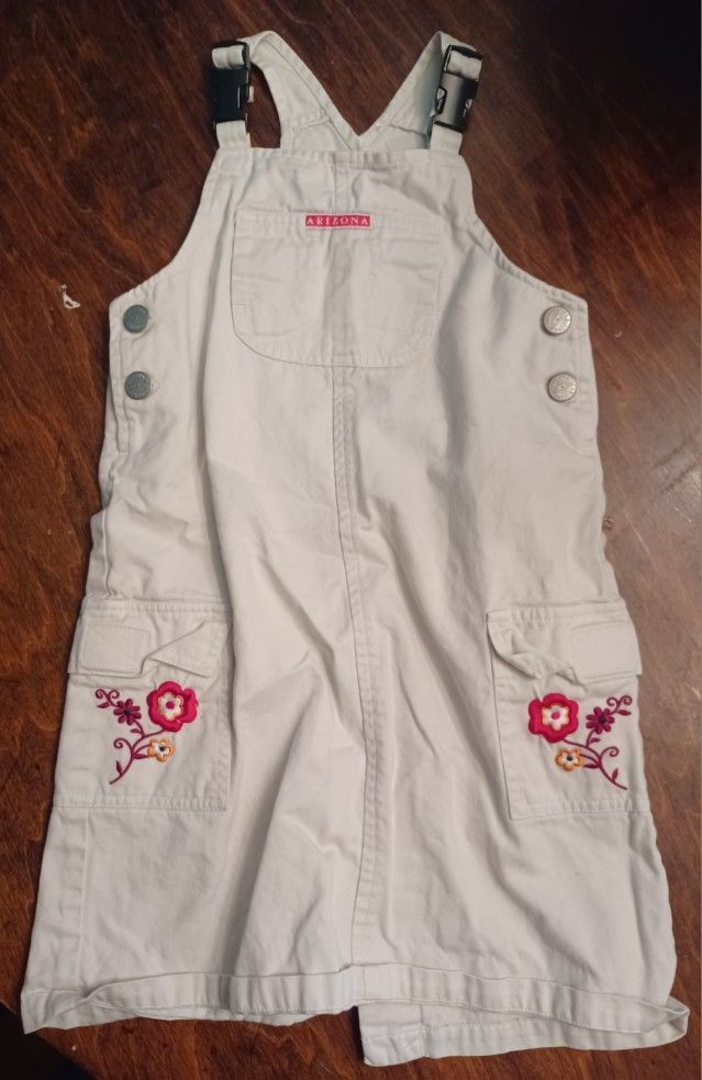"Arizona" Bib Dress With Embroidered Flowers