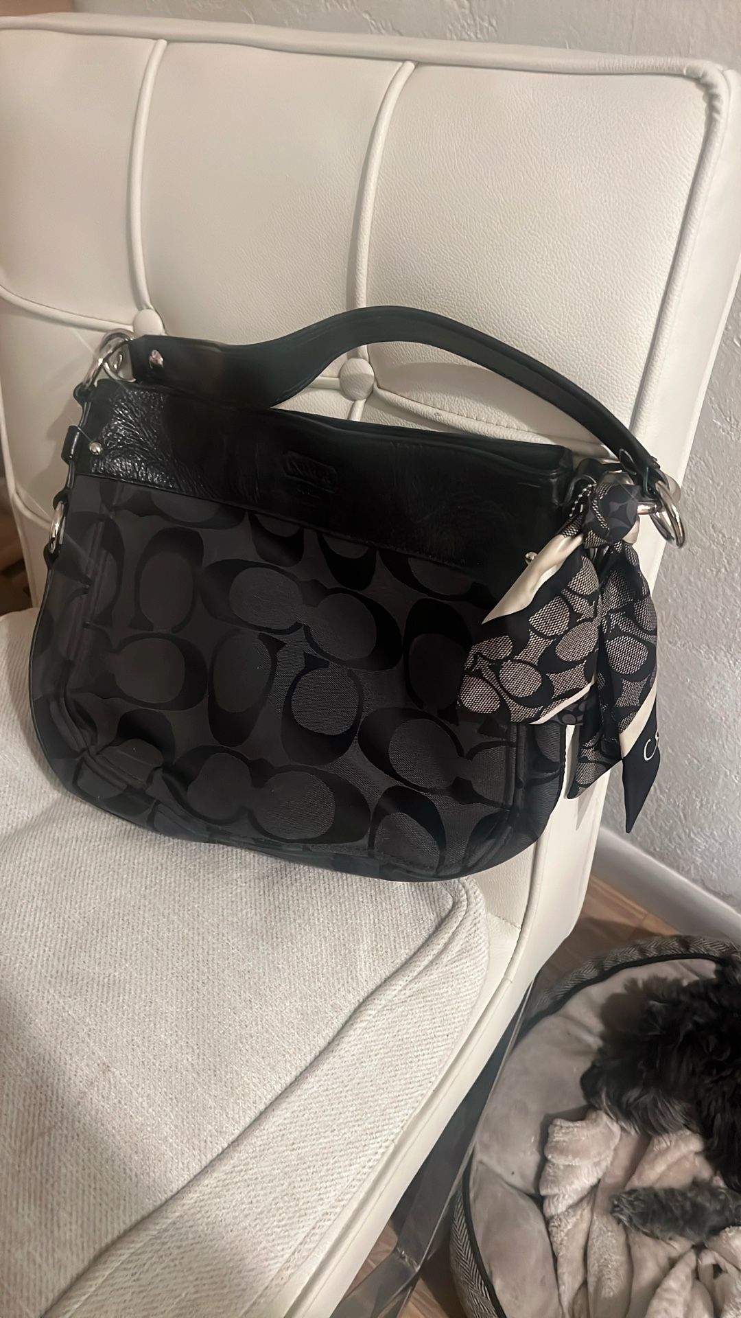 Coach black signature bag