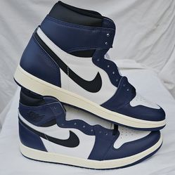 Nike Air Jordan 1 Retro High White Midnight Navy DZ5485-401 Men's High Top Snea… size 10.5M