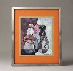 Graciela Rodo Boulanger 1975 Framed Art Print Mid Century Modern Abstract