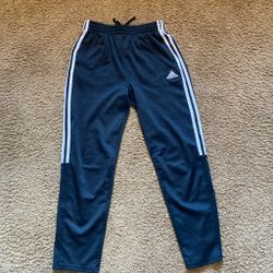 Adidas Dark Gray Track Pants XL (18/20) with White Stripes