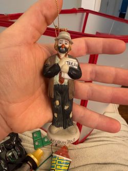 Emmett Kelly Junior EKJ figurine official Clown Accountant Flambro  ornament