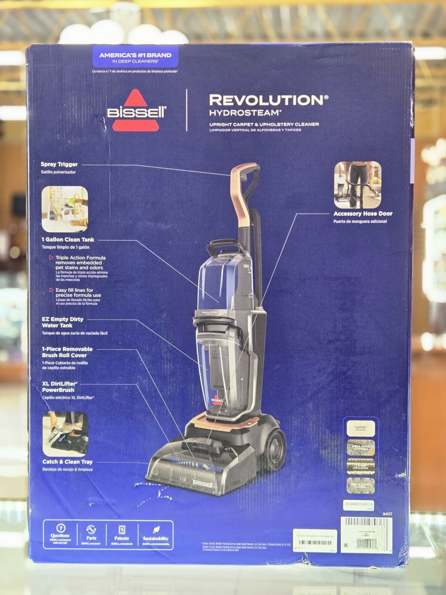 BISSELL 4117 Revolution HydroSteam Upright Deep Cleaner HydroSteam Technology