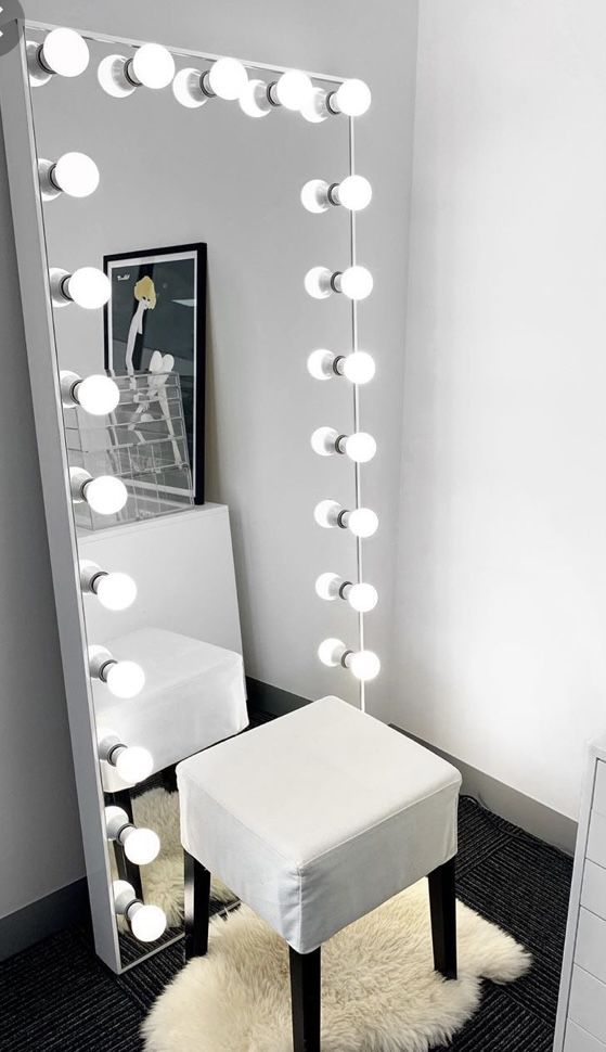 Brand New in sealed box full length floor vanity mirror With Touchscreen control and Replaceable Led lights Size 73” By 29”