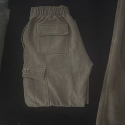 Pro Club Men's Heavyweight Fleece Cargo Sweatpants Heather Gray