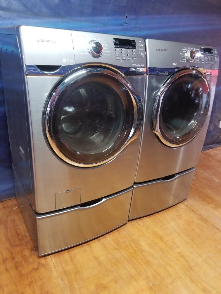 Samsung Stainless Steel Washer And Gas Dryer Free Delivery And Installation With A 90 Day Warranty