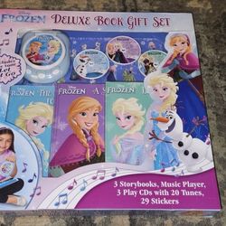 Disney Frozen Deluxe Book-Gift Set (storybooks, music player w/cd's, & stickers)