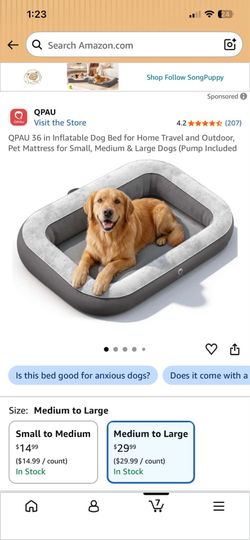 Inflatable Dog Bed for Home Travel and Outdoor,