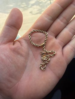 14k solid rope bracelet