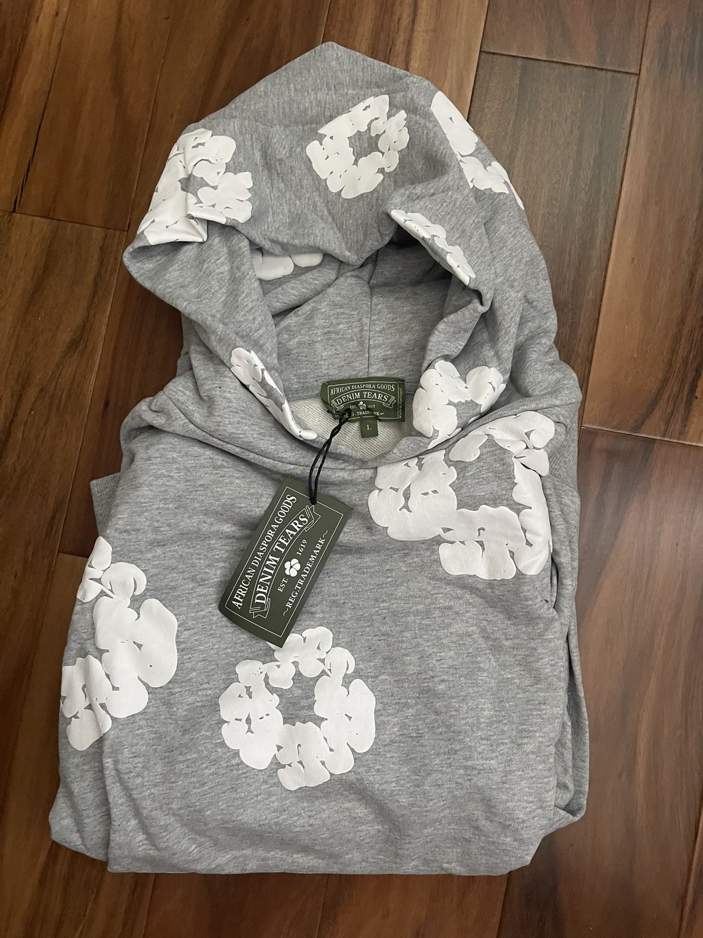 Grey Denim Tears Hoodie Large
