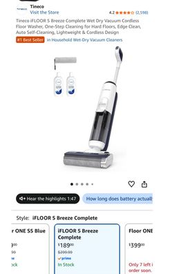 Tineco iFloor Breeze Wet Dry Vacuum