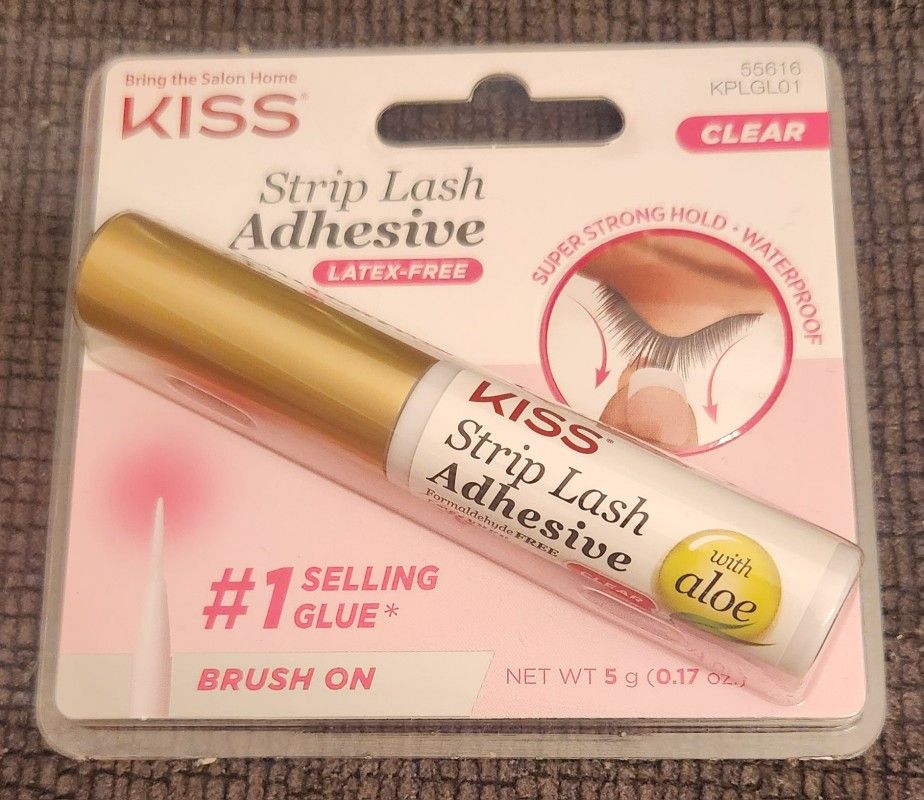 KISS Strip Lash Adhesive, Lash Glue, 24hr Strip Eyelash Adhesive, Clear, 0.17 oz.