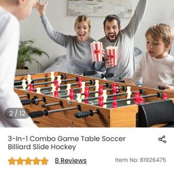 New Billiard , Foosball & Hockey  Slide  Table 
