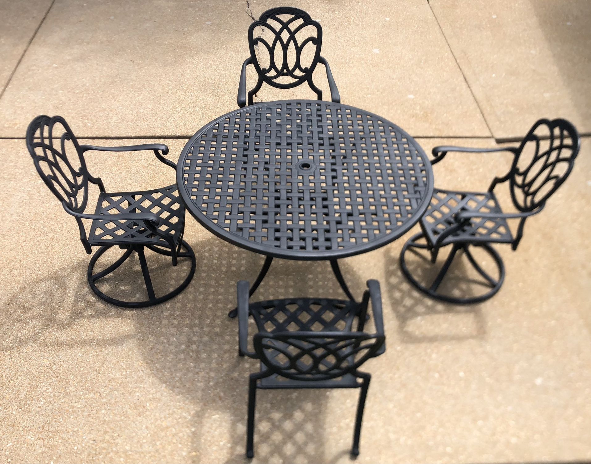 Patio Set Hanamint 4 Seat Dining Outdoor Furniture Cast Aluminum Furniture