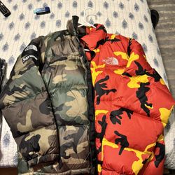 Supreme X The North Face Split Nuptse Jacket Size Large