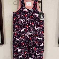 Toddler Girl Snow Bib Size 4T