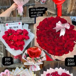 Valentines Day Natural Roses F R E S H