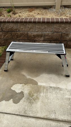 Folding step stool bench