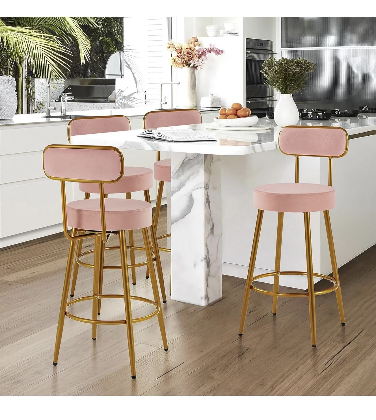 Bar Stool Pink/gold