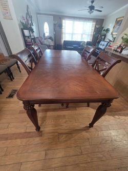 Wood Dining Table with 4 Chairs