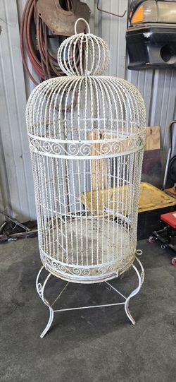 Vintage Large Metal Bird Cage