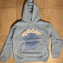 Sp5der Web Hoodie Sky Blue