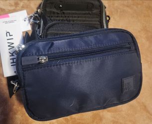 IHKWIP Must Have RFID Wristlet Wallet Navy Blue NWT 8"