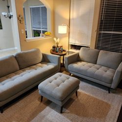 Sofa, Loveseat, Ottoman and Area Rug Set