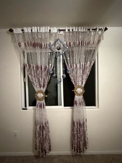 Set of 7 Decorative Window Curtains - 3 Meters Long in Length 2 Meters inches/width