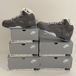 BRAND NEW JORDAN 5 “WOLF GREY” FOR SALE! MEN SIZES 10.5, 11, & 12 $380