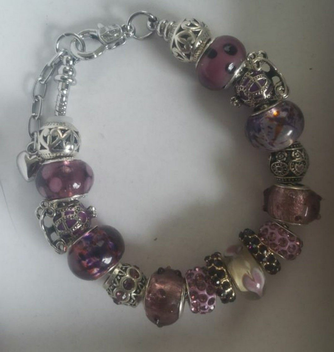 Purple charm bracelet 1 for $15 or 2 for $25