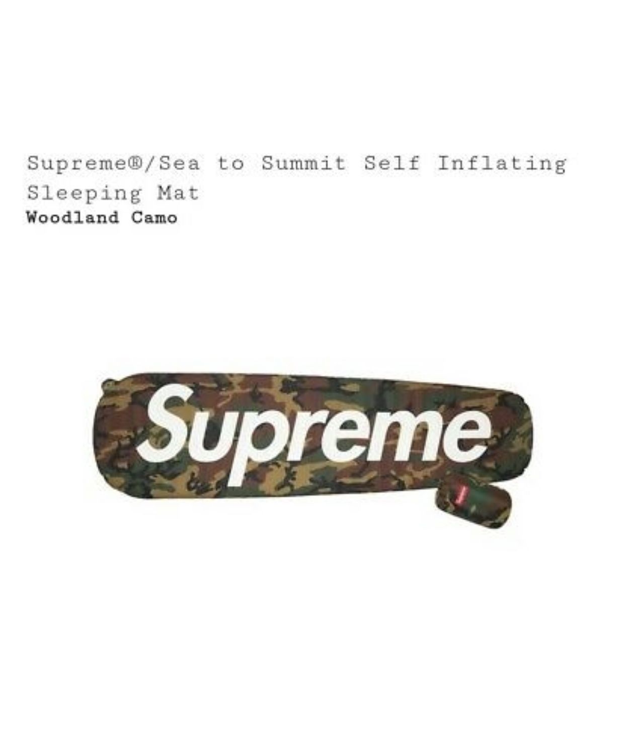 Supreme®/Sea to Summit Self Inflating Sleeping Mat Woodland Camo
