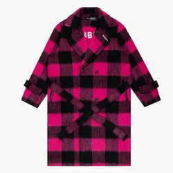 Size XL Pink/Black Valabasas Overcoat 