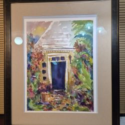 Cottage Door Water Color Painting