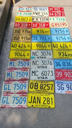 Lot 60,70,80 90s Plates