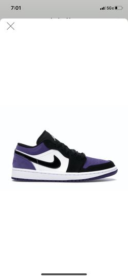 Jordan 1 low court purple size 8