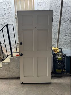 6-panel solid wood entry door 36”x79”