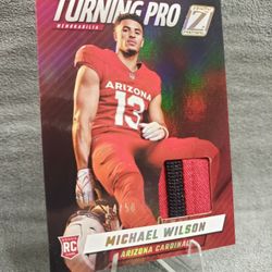 Michael Wilson " Turning Pro" Rookie Jersey Card #'d /50 Arizona Cardinals  NFL