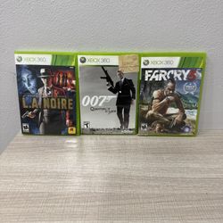 Xbox 360 L.A. Noire, 007 Quantum Of Solace, Far Cry 3 - 3 Game Lot