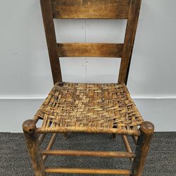 antique Hitchcock style rush seat chair