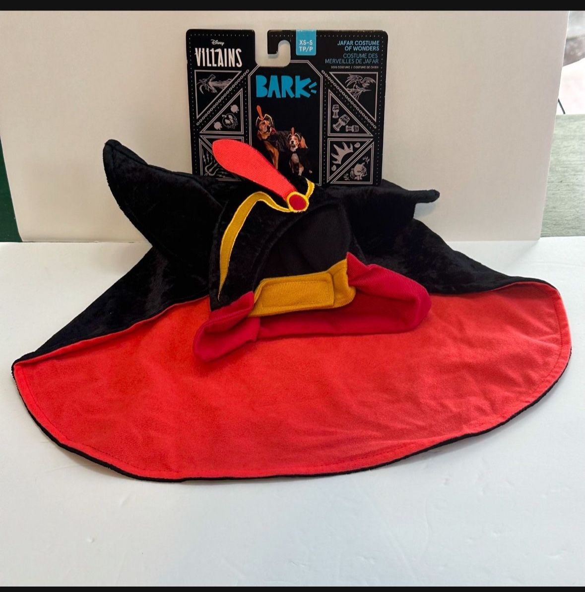 Disney Bark Villains Jafar Costume Cape Hat Dog Outfit XS/S