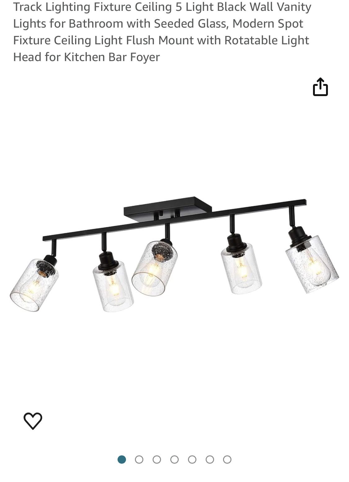 New In Box Black Ceiling 5 Light