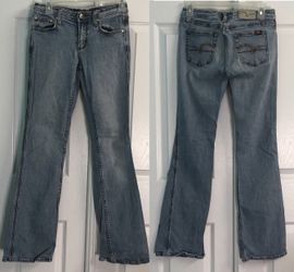 Vtg/Y2K Miss Vigoss Distressed Embroidered Pocket Bootcut Jeans Jrs 5-6 EUC