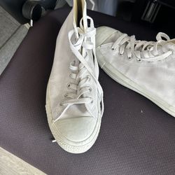 White mens Converse 10.5 Size