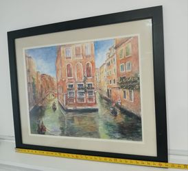 Beautiful Glimpse of Venice Painting 33" X 26"