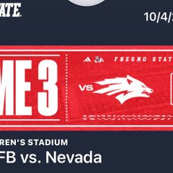 Two tickets for Fresno State section 19