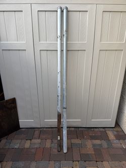 Chain Link Fence Line Post with end caps.