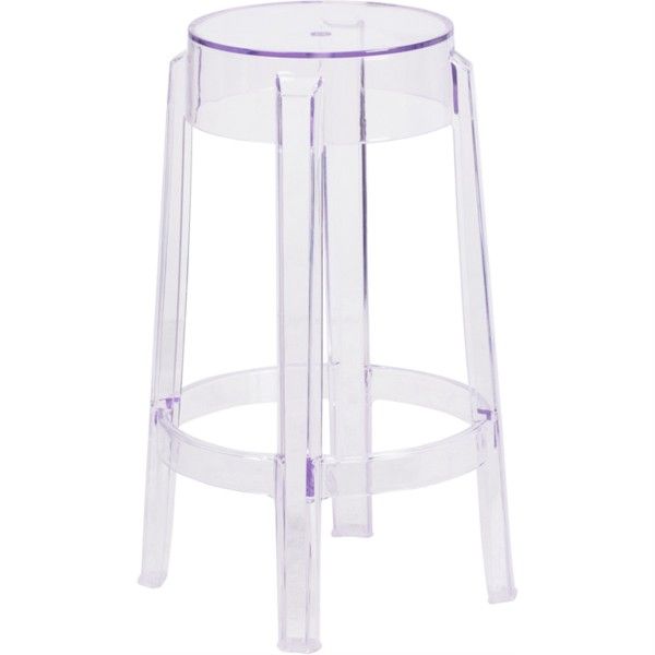 Transparent Counter Height Stool